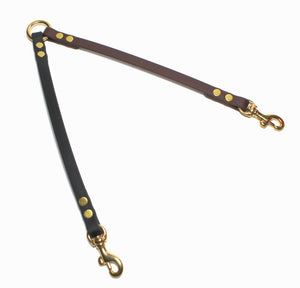 Extra Thin Leash Coupler for small dogs or cats; double dog walker - 3/8" (9mm) wide