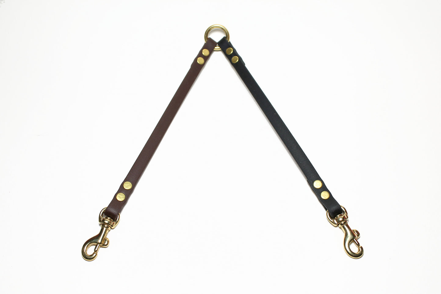 Extra Thin Leash Coupler for small dogs or cats; double dog walker - 3/8" (9mm) wide
