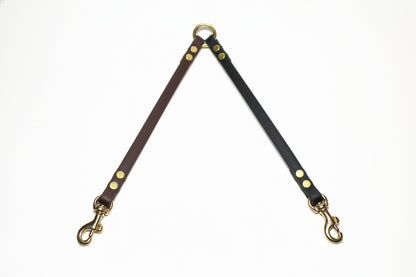Extra Thin Leash Coupler for small dogs or cats; double dog walker - 3/8" (9mm) wide