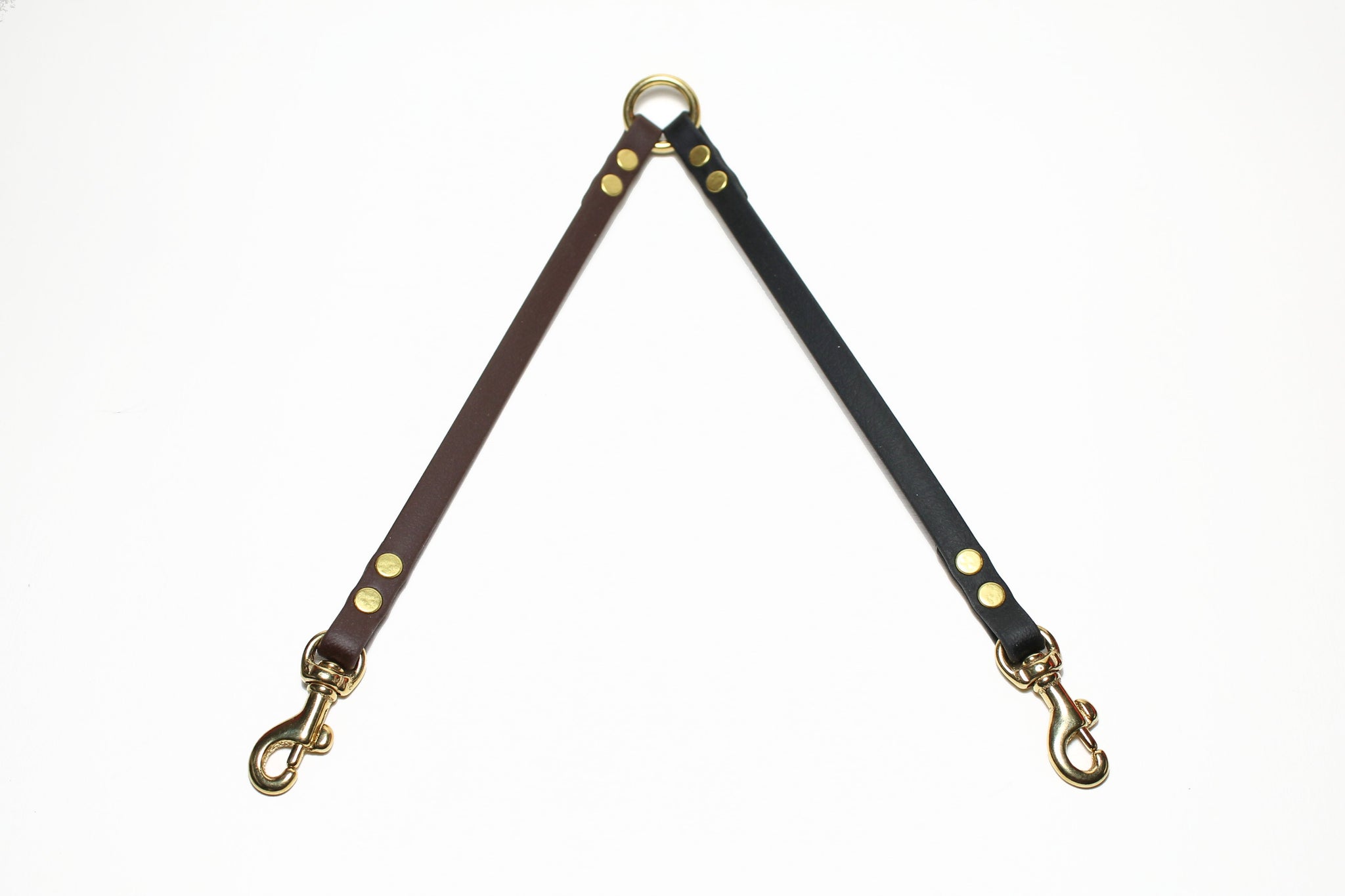 Extra Thin Leash Coupler for small dogs or cats; double dog walker - 3/8" (9mm) wide