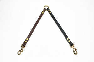 Extra Thin Leash Coupler for small dogs or cats; double dog walker - 3/8" (9mm) wide