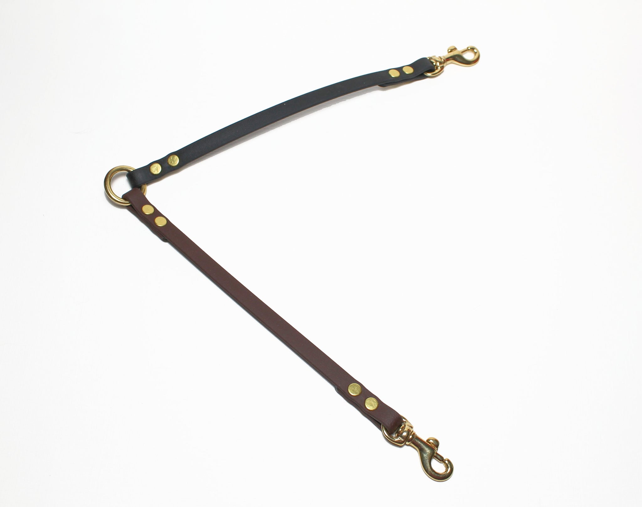 Extra Thin Leash Coupler for small dogs or cats; double dog walker - 3/8" (9mm) wide