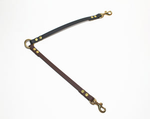 Extra Thin Leash Coupler for small dogs or cats; double dog walker - 3/8" (9mm) wide