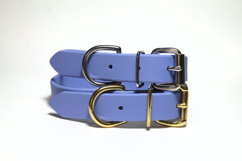 Periwinkle Biothane Dog Collar - 1 inch (25mm) wide