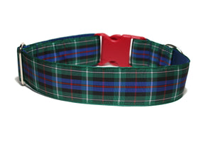 Rose Clan tartan - dog collar