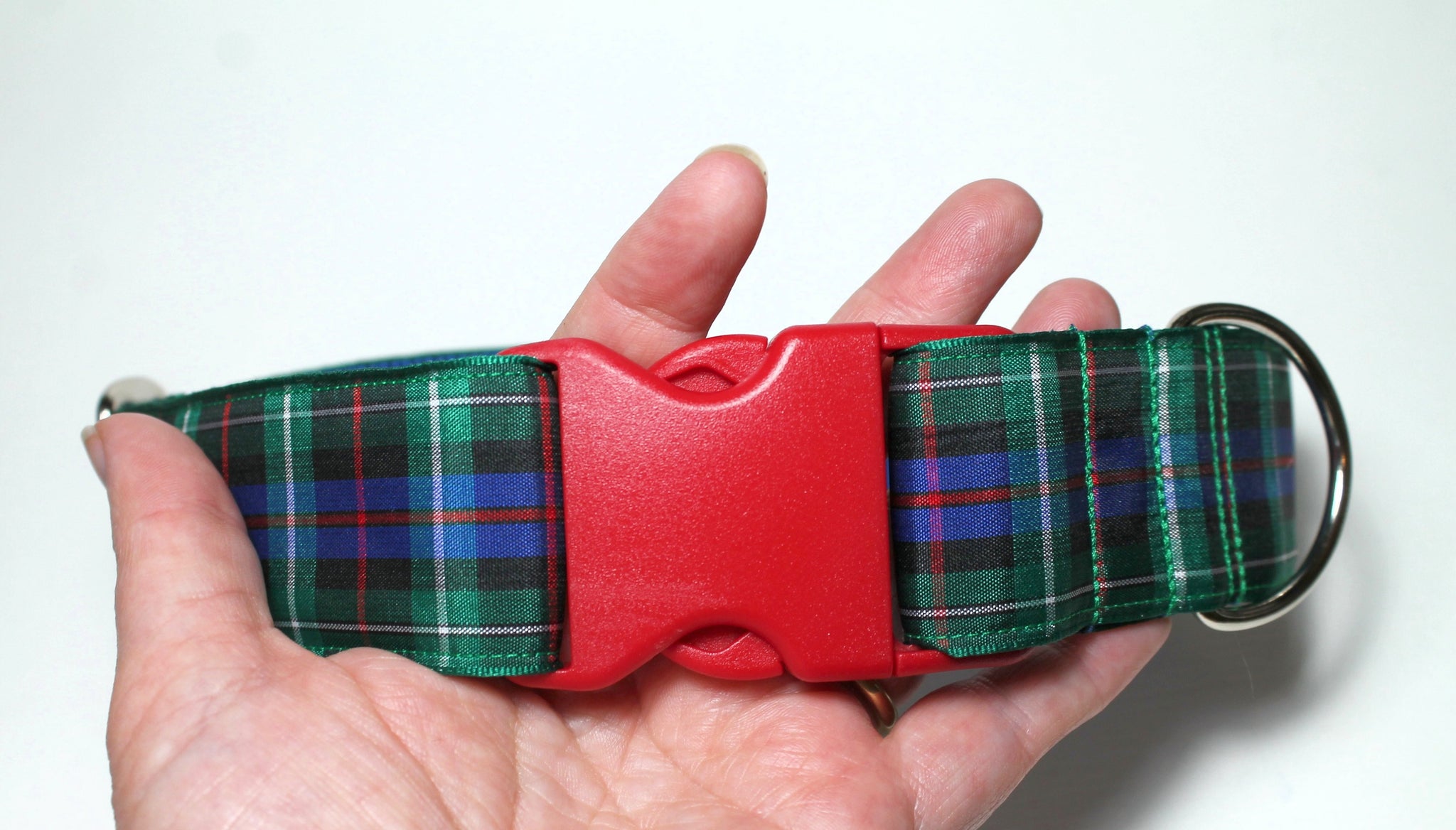 Rose Clan tartan - dog collar