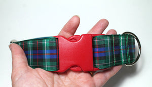 Rose Clan tartan - dog collar
