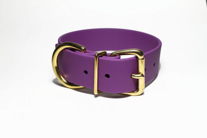 Grape Biothane Dog Collar - Extra Wide - 1.5 inch (38mm) wide