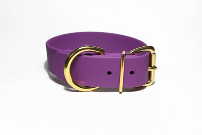 Grape Biothane Dog Collar - Extra Wide - 1.5 inch (38mm) wide
