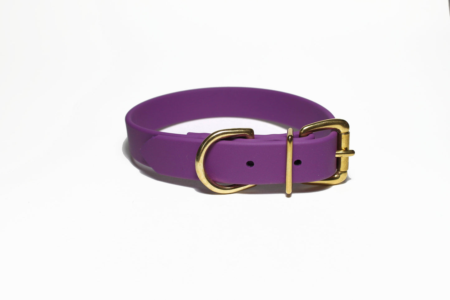 Grape Biothane Dog Collar - 1 inch (25mm) wide