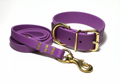 Grape Biothane Dog Collar - Extra Wide - 1.5 inch (38mm) wide