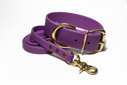 Grape Biothane Dog Collar - Extra Wide - 1.5 inch (38mm) wide