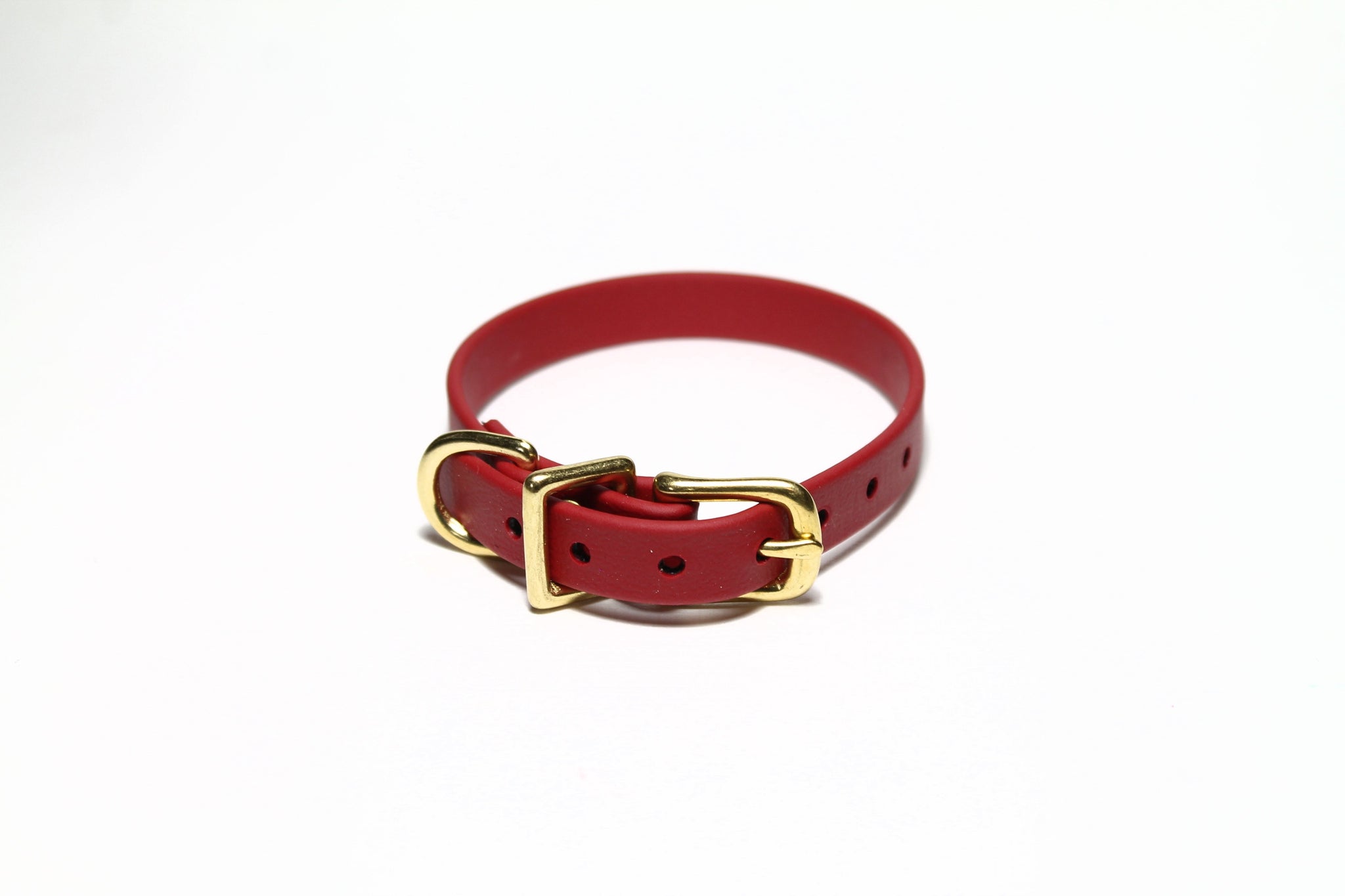 **NEW Chili Red Biothane Small Dog Collar - 1/2" (12mm) wide