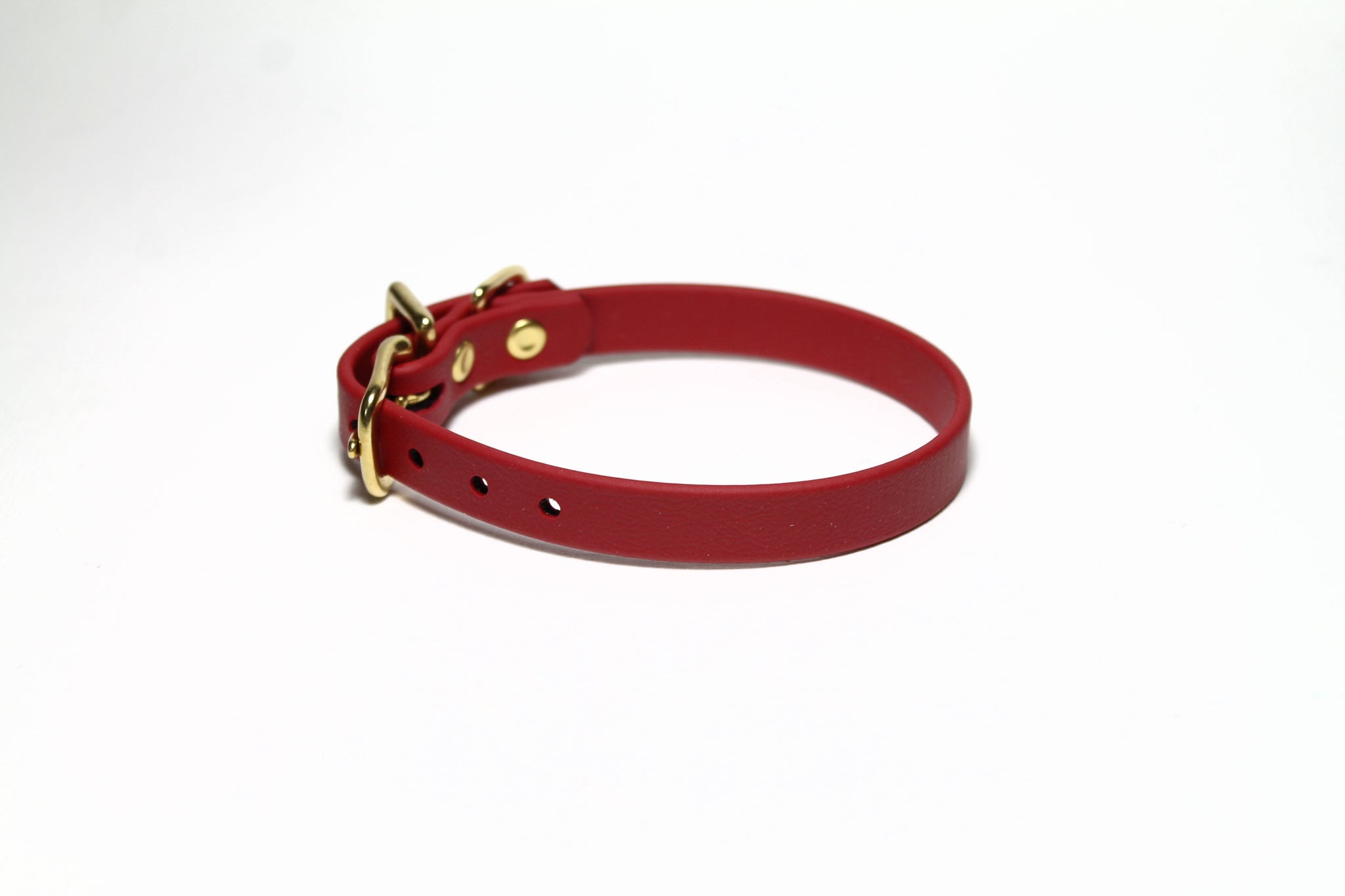 **NEW Chili Red Biothane Small Dog Collar - 1/2" (12mm) wide