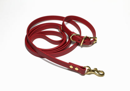 Chili Red Biothane Small Dog Collar - 1/2" (12mm) wide