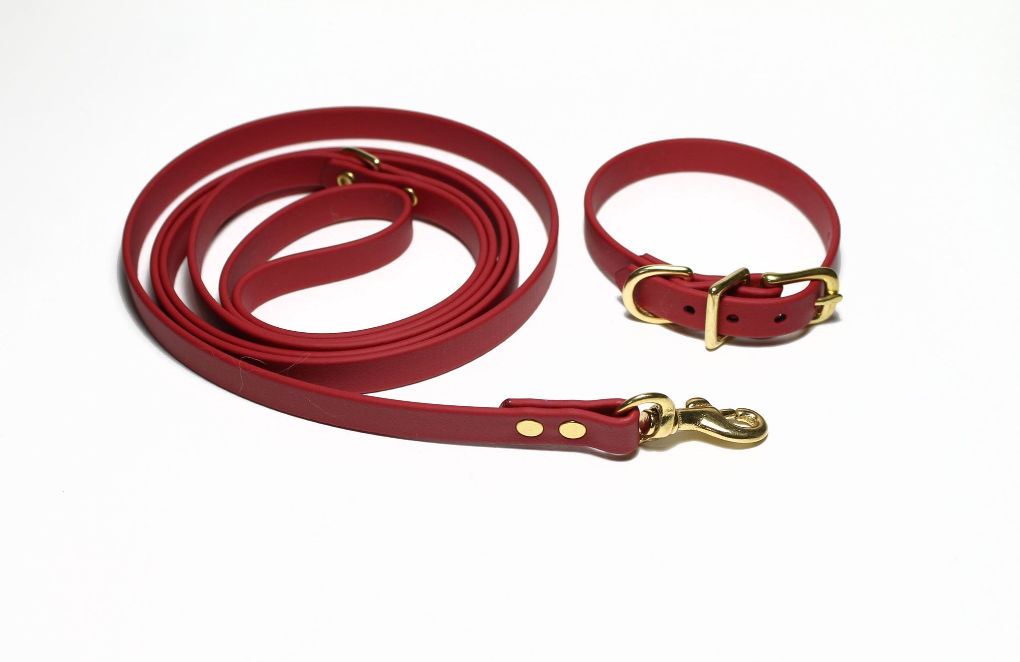 **NEW Chili Red Biothane Small Dog Collar - 1/2" (12mm) wide