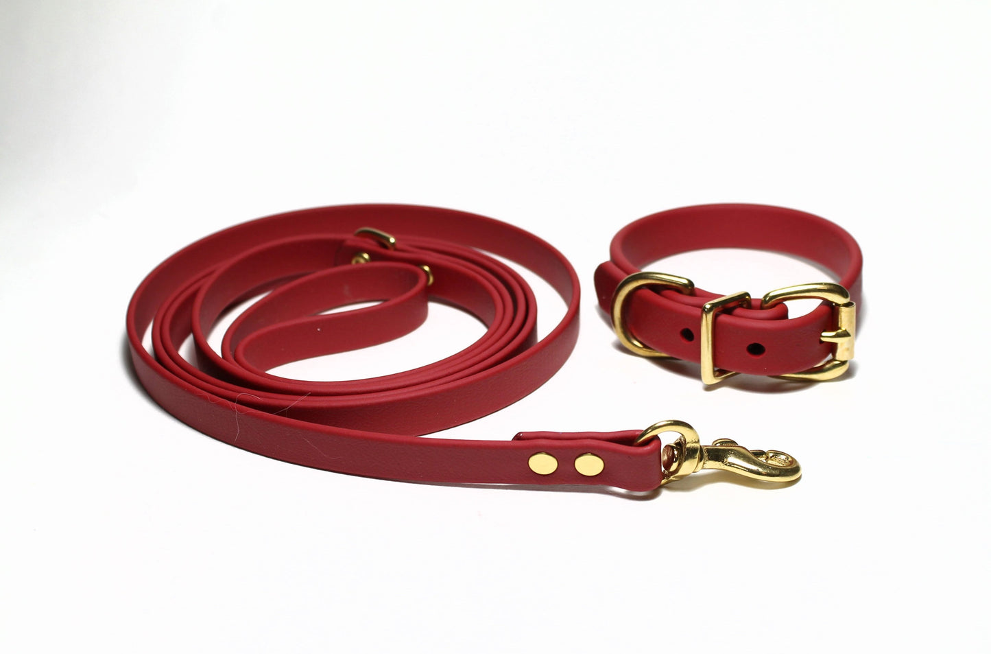 Chili Red Biothane Small Dog Leash - thin leash