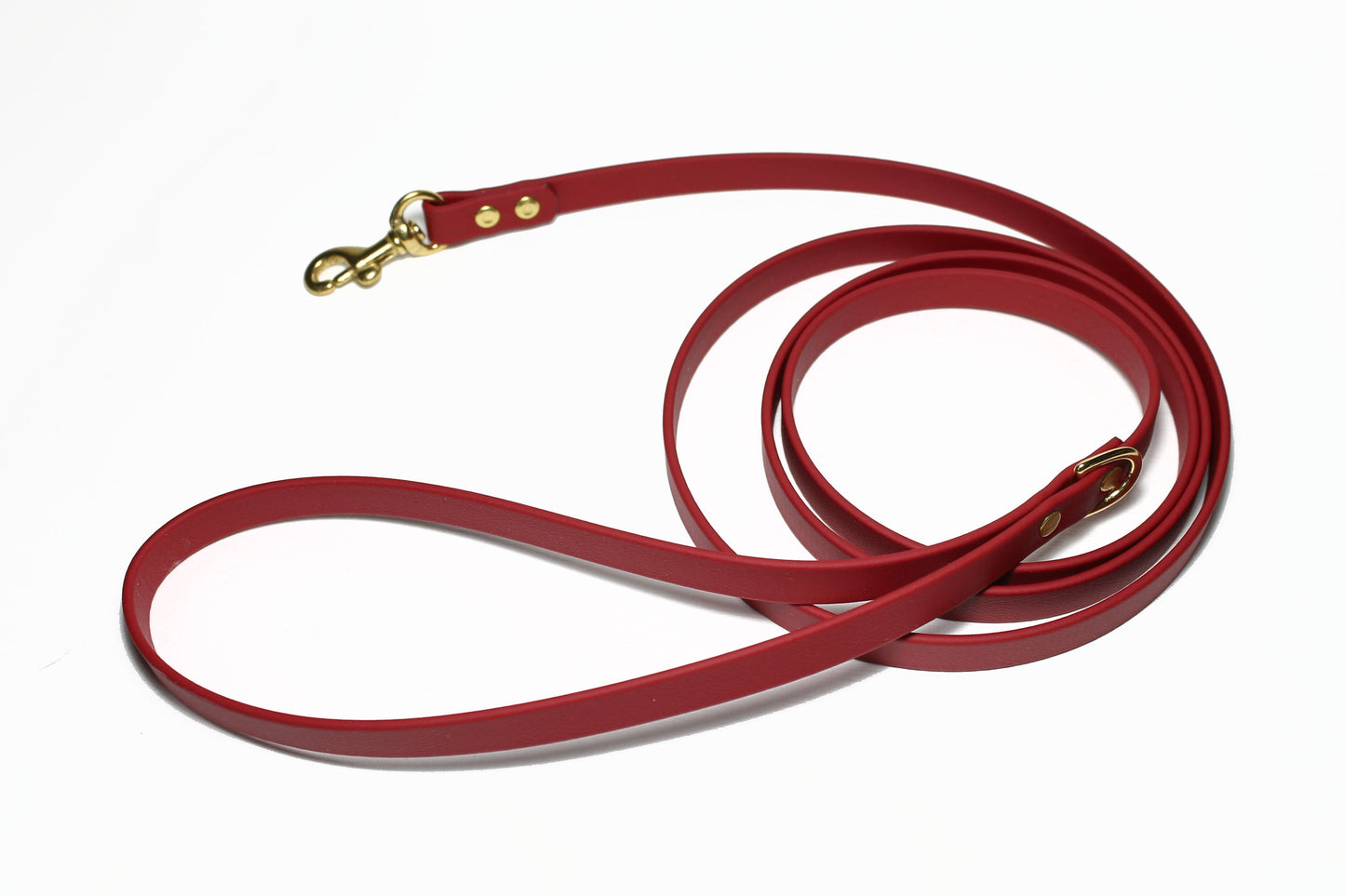 Chili Red Biothane Small Dog Leash - thin leash
