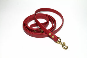 **NEW Chili Red Biothane Small Dog Leash - thin leash