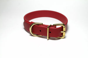 **NEW Chili Red Biothane Dog Collar - 1 inch (25mm) wide