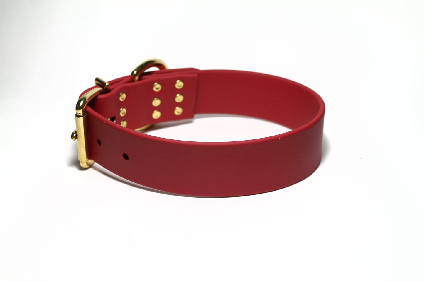 Chili Red Biothane Dog Collar - Extra Wide - 1.5 inch (38mm) wide