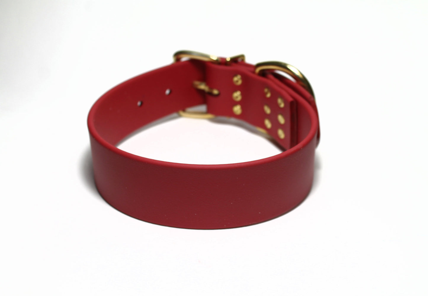 Chili Red Biothane Dog Collar - Extra Wide - 1.5 inch (38mm) wide