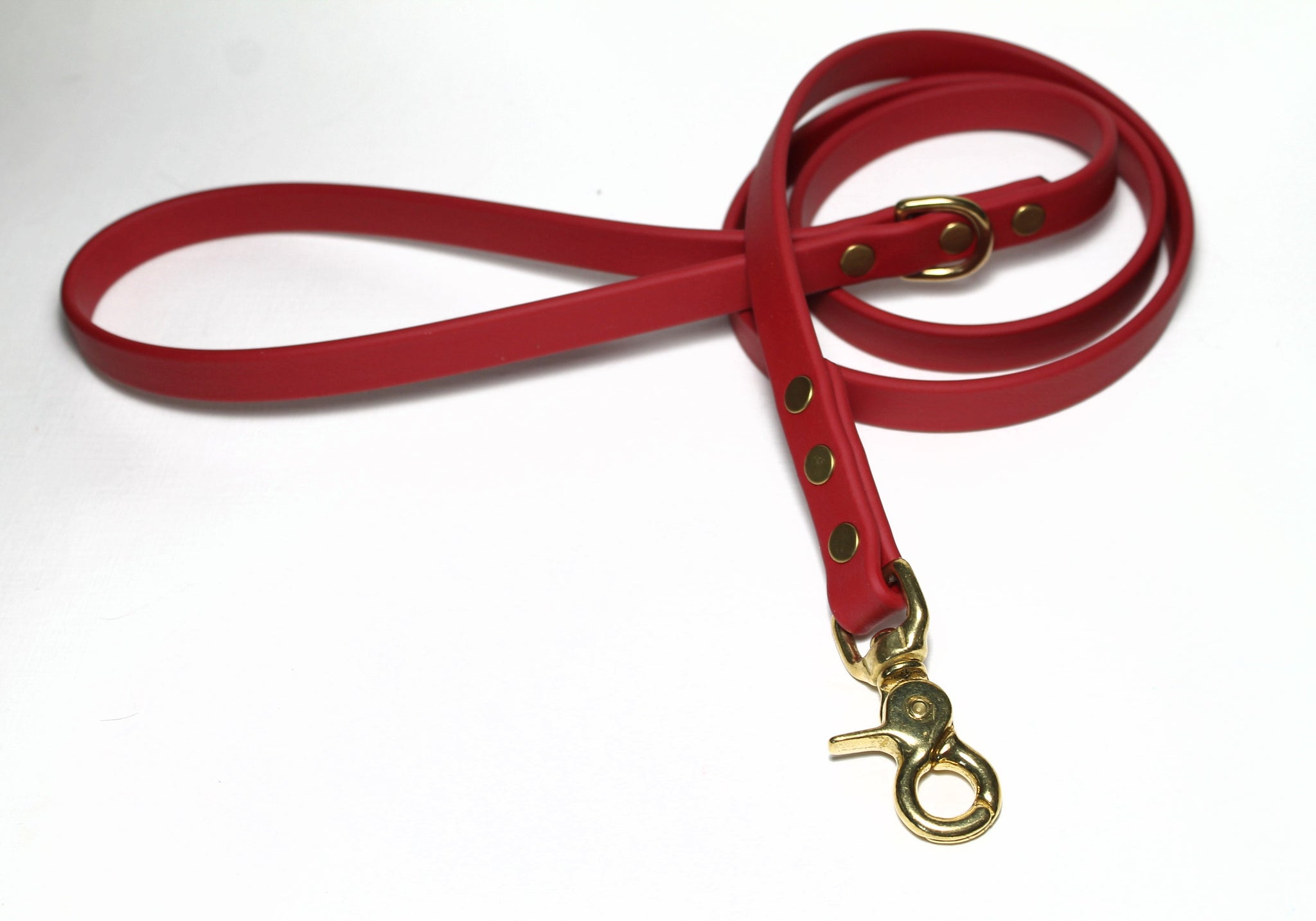 **NEW Chili Red Biothane Dog Leash - Regular 16mm (5/8") width