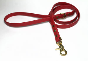 **NEW Chili Red Biothane Dog Leash - Regular 16mm (5/8") width