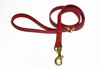Chili Red Biothane Large Dog Leash - 3/4" (20mm) wide