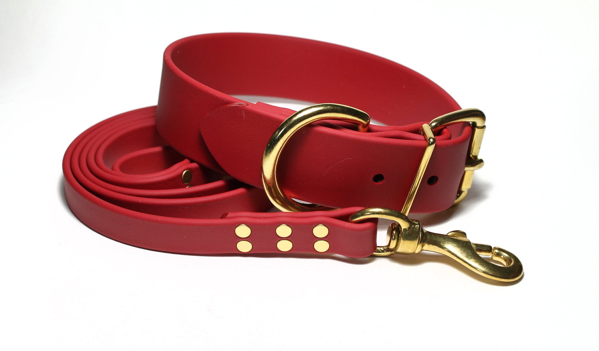 **NEW Chili Red Biothane Dog Collar - Extra Wide - 1.5 inch (38mm) wide