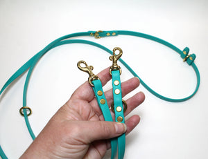 Ultra Thin Convertible Waterproof Leash in Genuine Biothane - Light 9mm (3/8") width