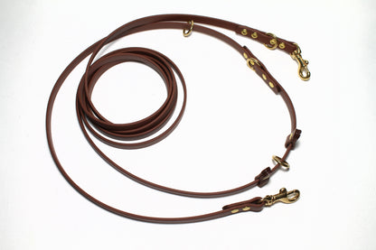 Ultra Thin Convertible Waterproof Leash in Genuine Biothane - Light 9mm (3/8") width