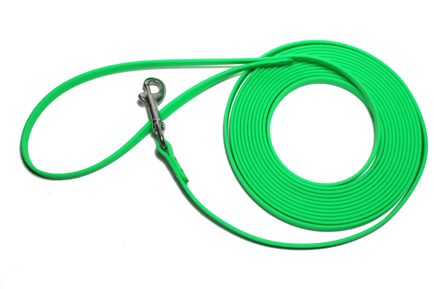 Lighter Weight Waterproof Tracking Recall Long Line - leash for smaller dog or cats - 3/8" (9mm) Biothane