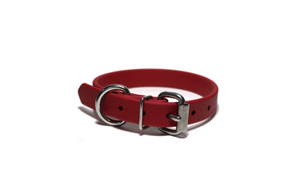Chili Red Biothane Dog Collar - 3/4" (20mm) wide
