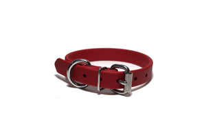 **NEW Chili Red Biothane Dog Collar - 3/4" (20mm) wide