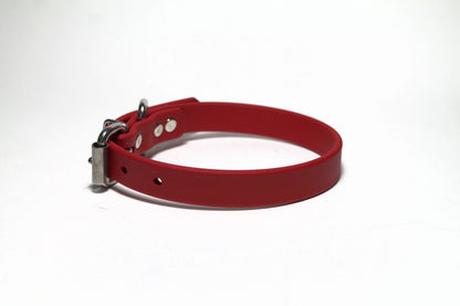 Chili Red Biothane Dog Collar - 3/4" (20mm) wide