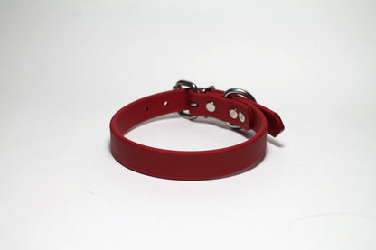 Chili Red Biothane Dog Collar - 3/4" (20mm) wide