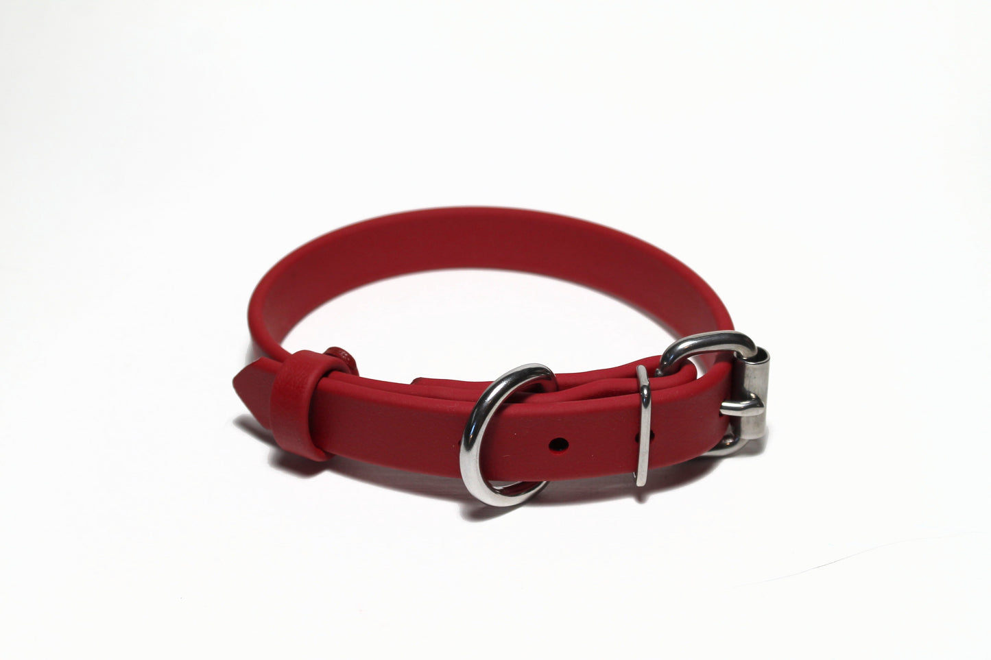 Chili Red Biothane Dog Collar - 3/4" (20mm) wide