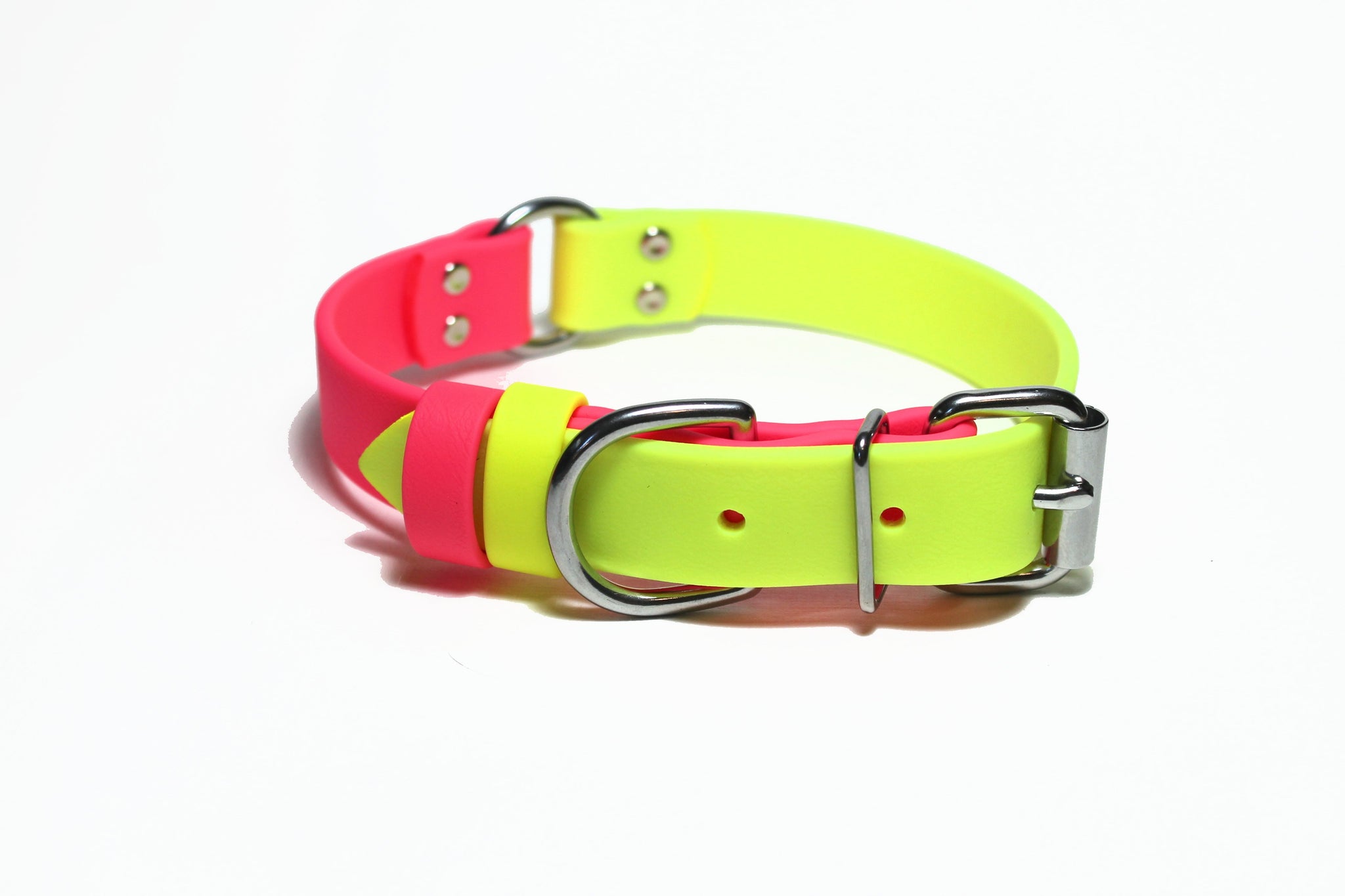 Biothane Dog Collar with O-ring - Two Tone or Solid Colours Collar - Waterproof - 1"(25mm) wide