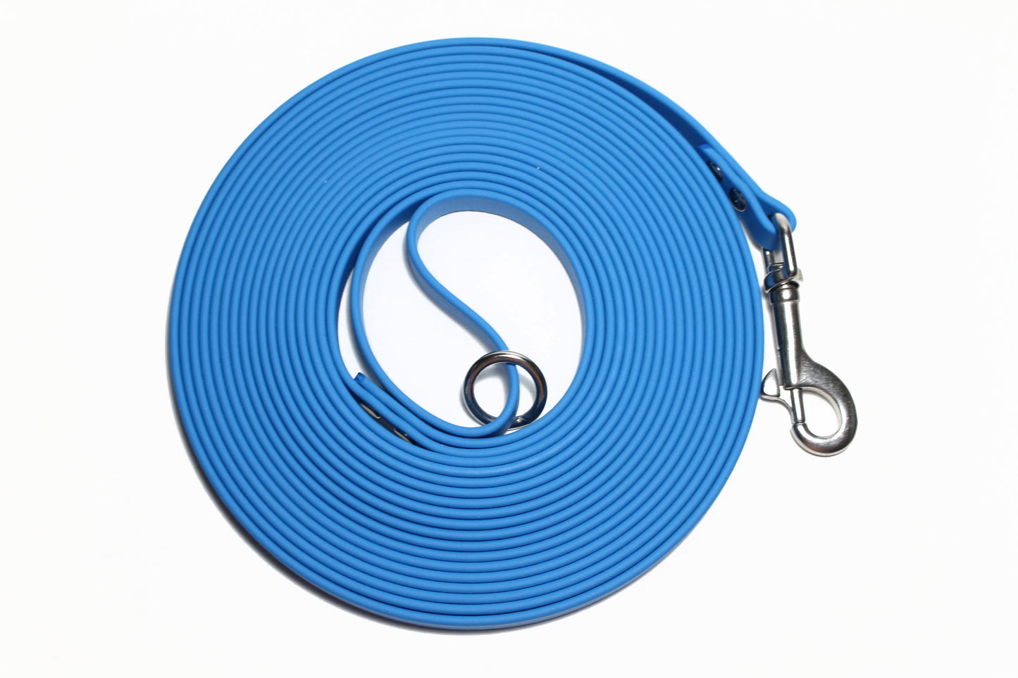 Lighter Weight Waterproof Tracking Recall Long Line - leash for smaller dog or cats - 3/8" (9mm) Biothane