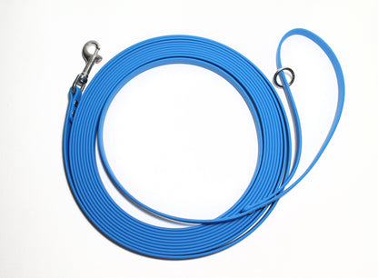Lighter Weight Waterproof Tracking Recall Long Line - leash for smaller dog or cats - 3/8" (9mm) Biothane