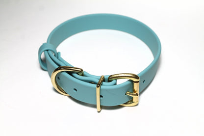 Dusty Turquoise Biothane Dog Collar - 1 inch (25mm) wide