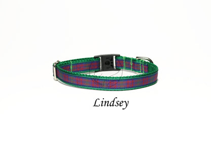 Tartan Cat Collar - Breakaway - 1/2" (12mm) wide