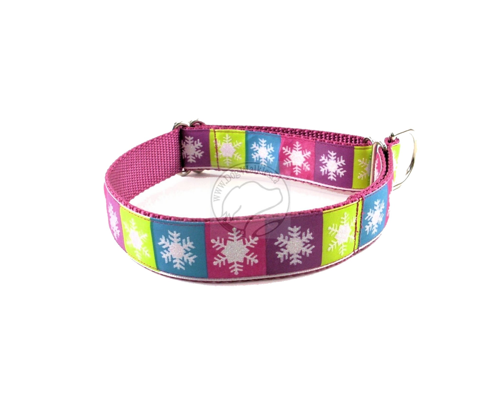 Retro Christmas - nylon dog collar