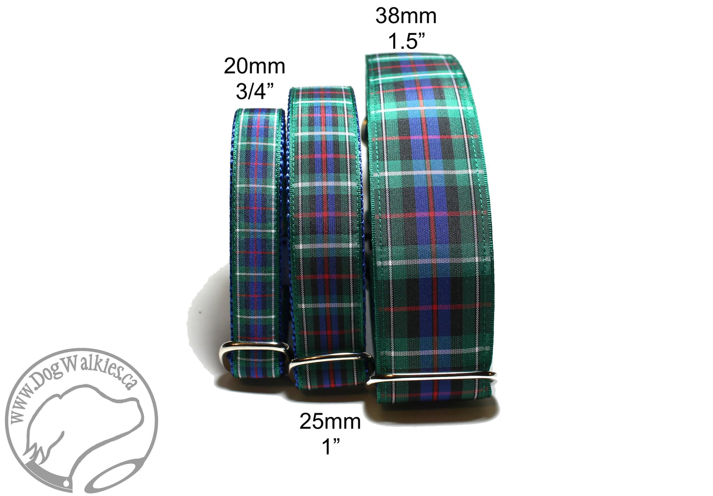 Rose Clan tartan - dog collar