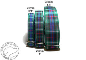 Rose Clan tartan - dog collar