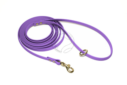 Lighter Weight Waterproof Tracking Recall Long Line - leash for smaller dog or cats - 3/8" (9mm) Biothane
