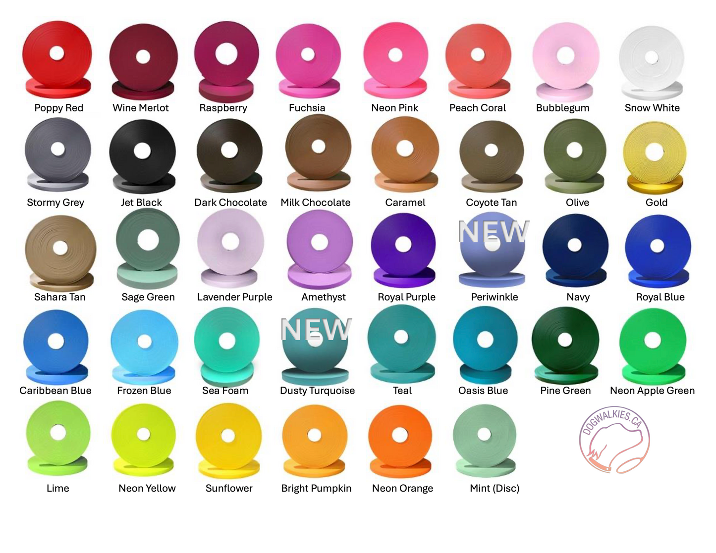 Lighter Weight Waterproof Tracking Recall Long Line - leash for smaller dog or cats - 3/8" (9mm) Biothane