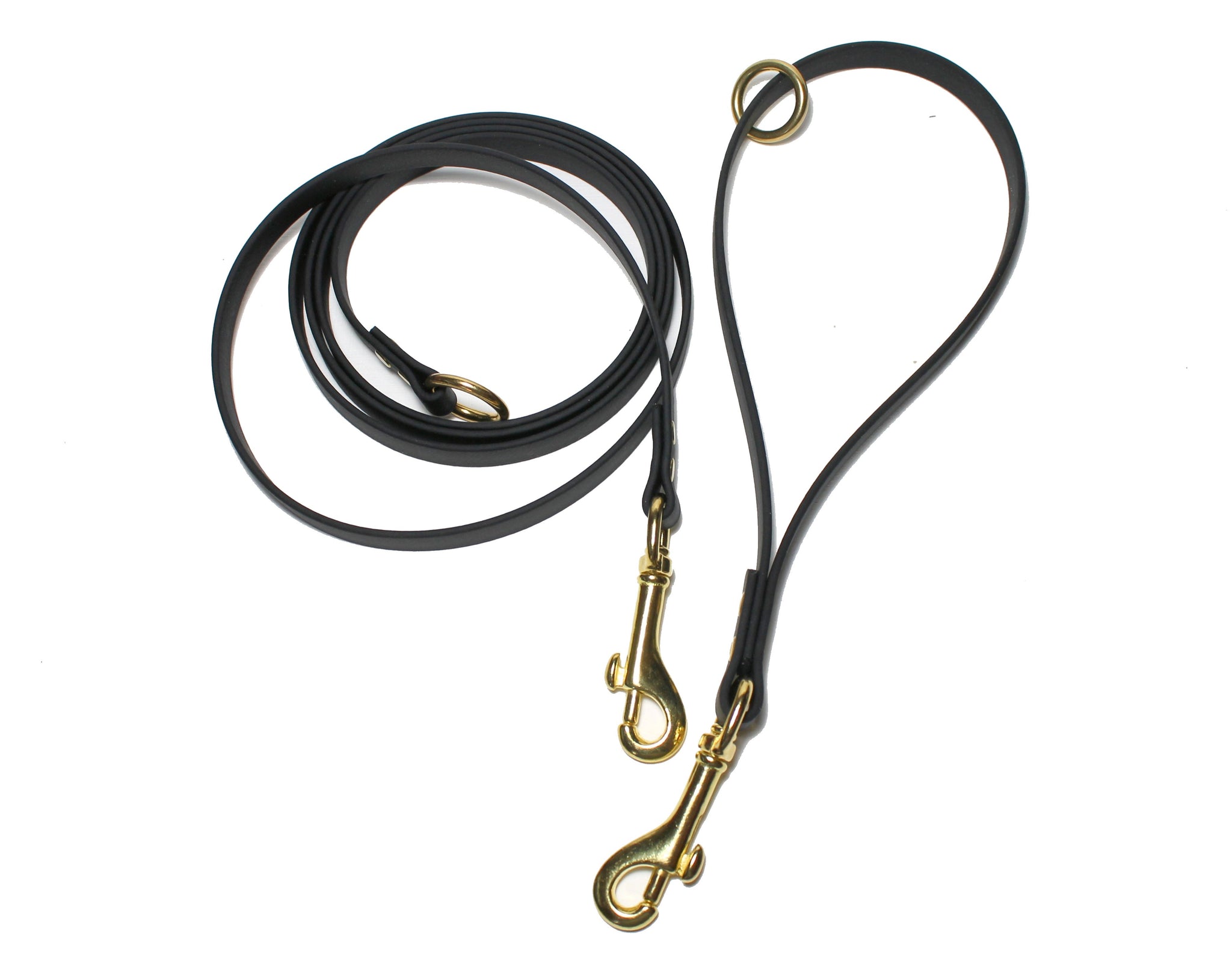 Two Section Leash, Handle with Drag Line - Biothane Dog Leash 12mm (1/2") wide