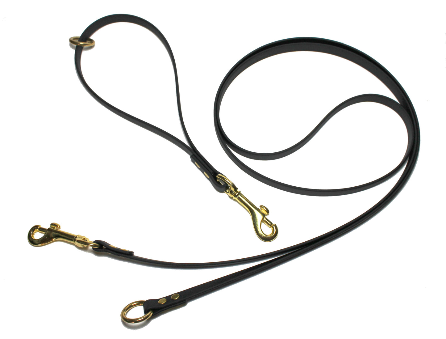 Two Section Leash, Handle with Drag Line - Biothane Dog Leash 12mm (1/2") wide